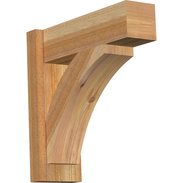 Ekena Millwork Thorton Block Rough Sawn Outlooker, Western Red Cedar, 6"W x 18"D x 18"H OUT06X18X18THR05RWR - main
